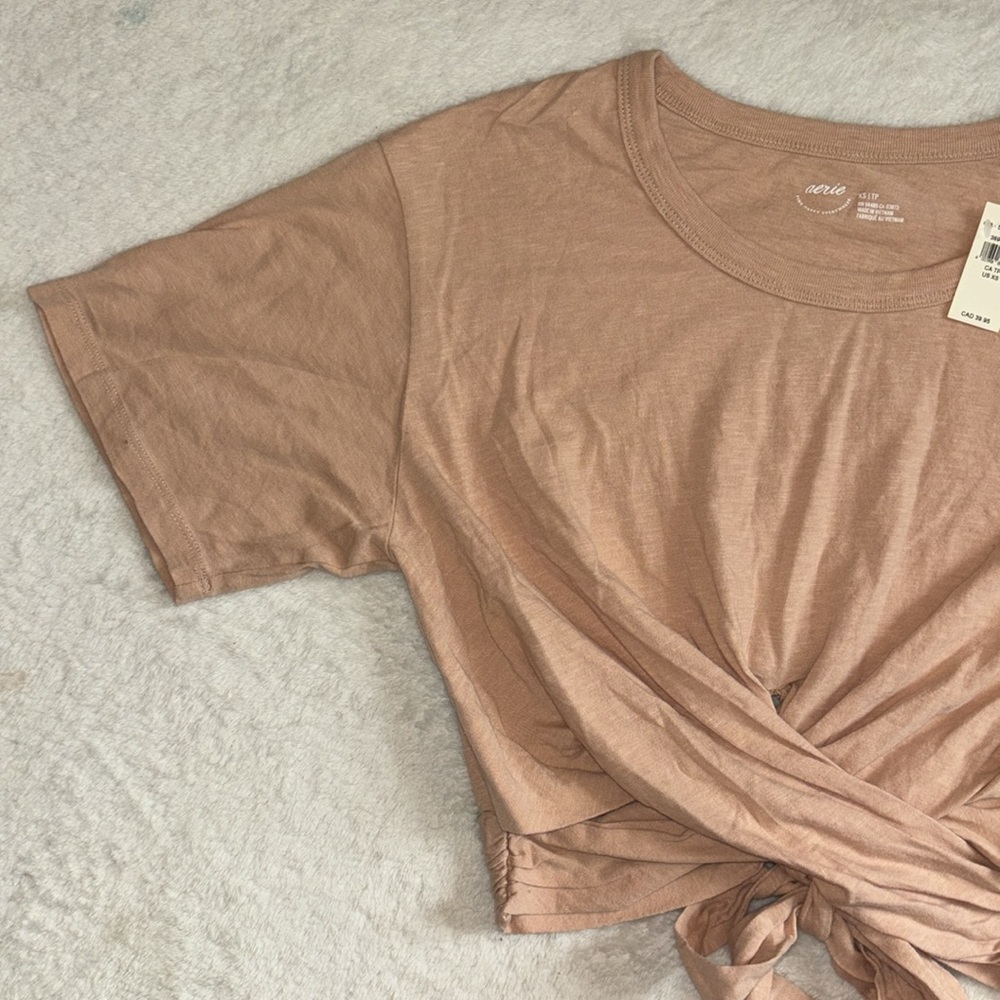 NWT Aerie Cropped Wrapback T-Shirt - Picture 6 of 11